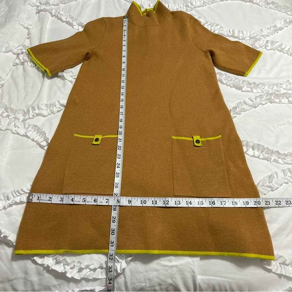 Maeve The Annalise Mock-Neck Mini Sweater Dress XS